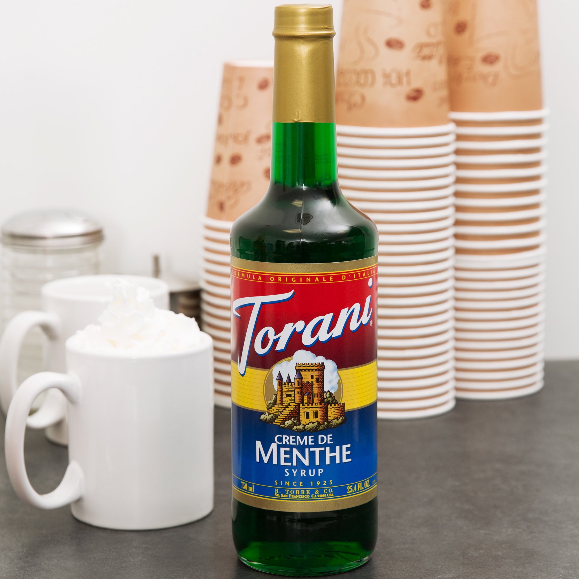 Siro Pha Chế Vị Bạc Hà Xanh Torani Classic Creme De Menthe Syrup 750ml Mỹ