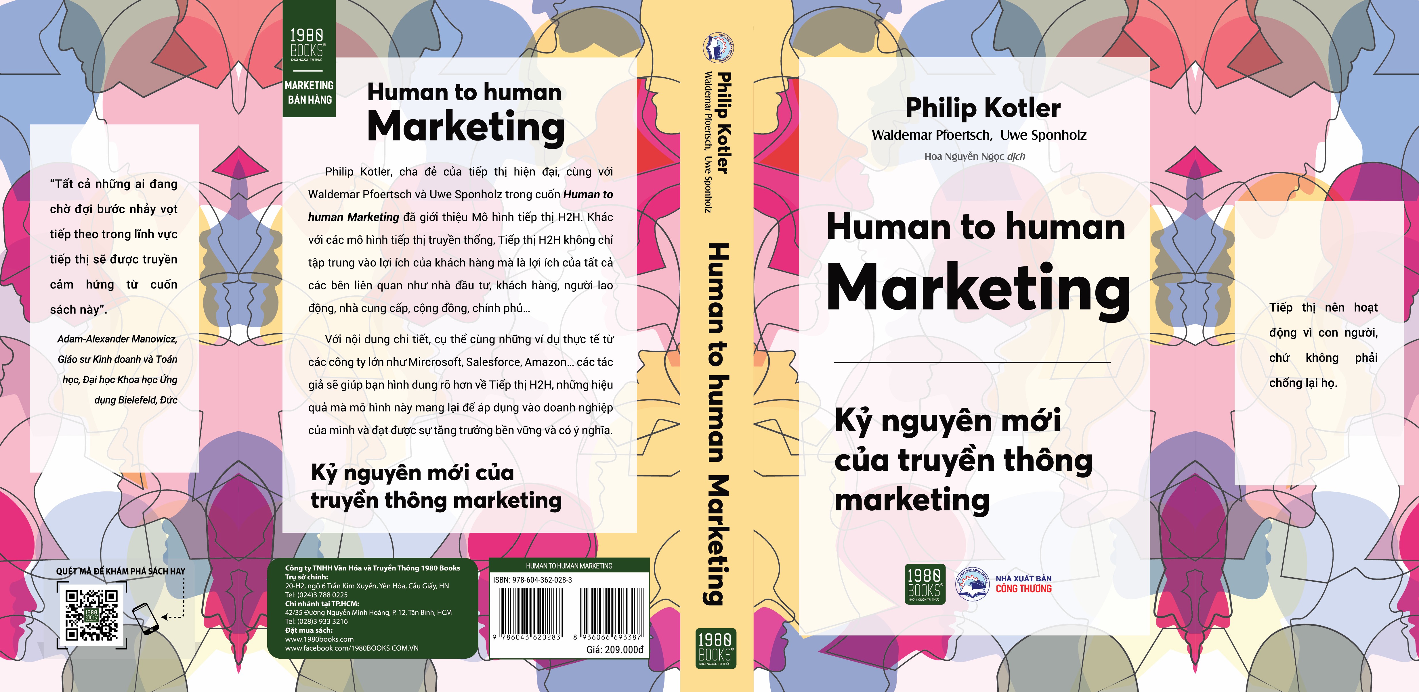 Sách - Human to Human Marketing - Philip Kotler &amp;amp; Waldemar A. Pfoertsch, Uwe Sponholz - 1980Books