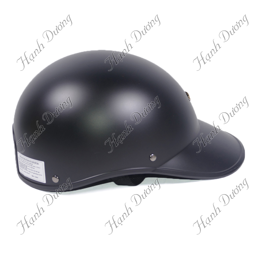 Mũ bảo hiểm thời trang gắn mặt sắt nón lưỡi trai có khoét đuôi dễ dàng buột tóc cao thoải mái