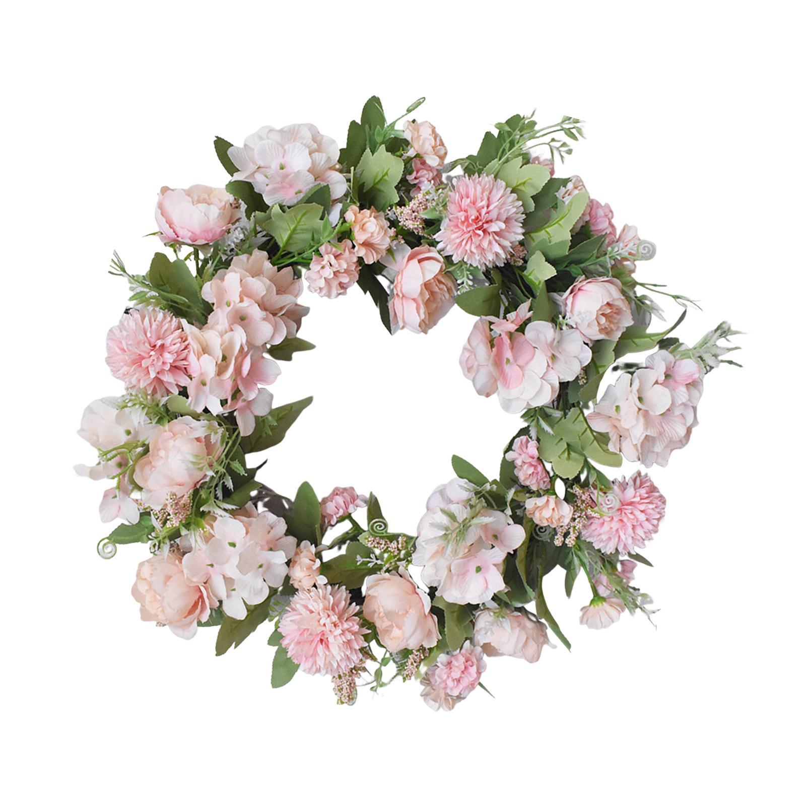 Artificial Wreath Garland Floral Front Door Wreath for Wedding Outside Porch