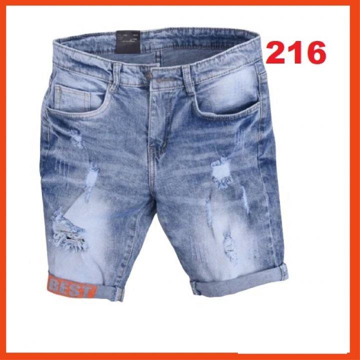 Quần short jean chất bò co giãn- quần lửng nam nhiều mẫu thời trang TINA ms213
