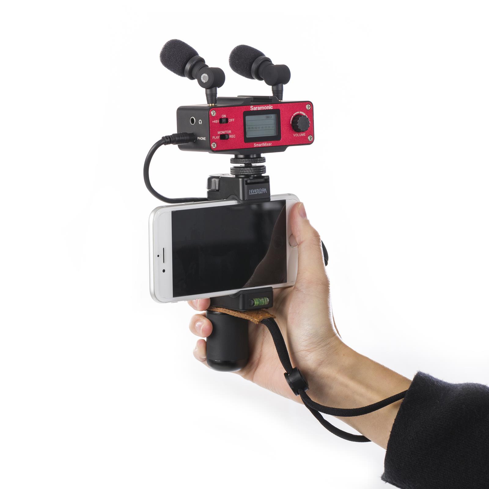 Micro Thu Xử Lý Âm Thanh Dành Cho Điện Thoại Saramonic Smart Mixer - Tương Thích Với Iphone và Android - Hàng Chính Hãng