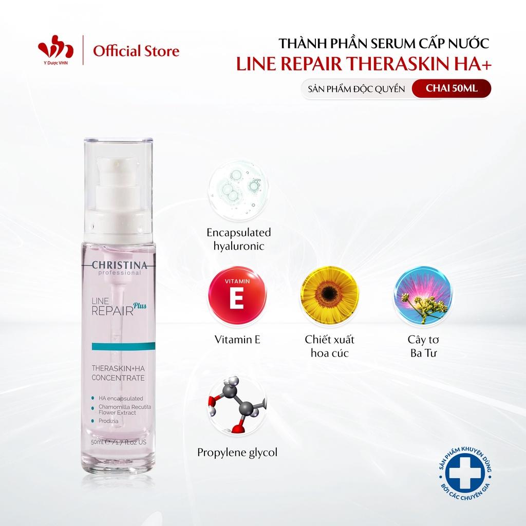 Serum Cấp Nước Line Repair Theraskin + HA Concentrate CHRISTINA Hỗ Trợ Cải Thiện Nếp Nhăn, Trẻ Hóa Làn Da Chai 50ml