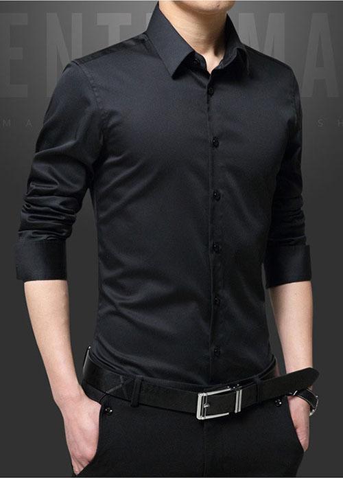 Áo Sơ Mi Nam Dài Tay AD19 - Đen - XXL
