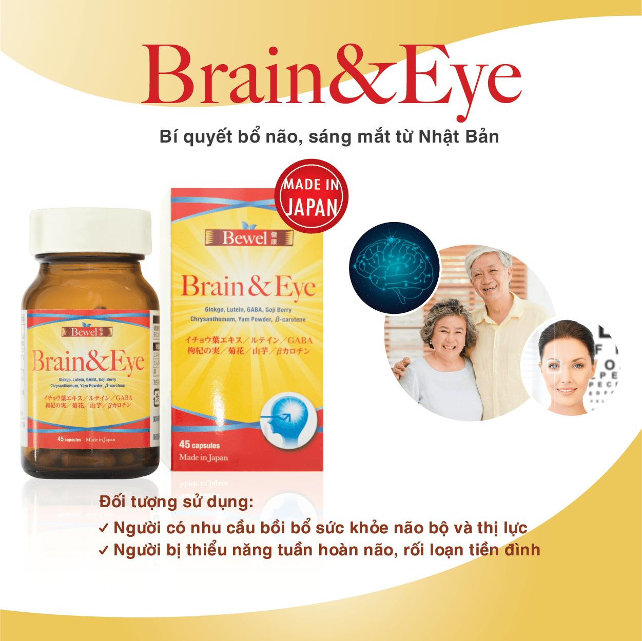 Thực phẩm chức năng giúp bổ não, sáng mắt BEWEL BRAIN & EYE