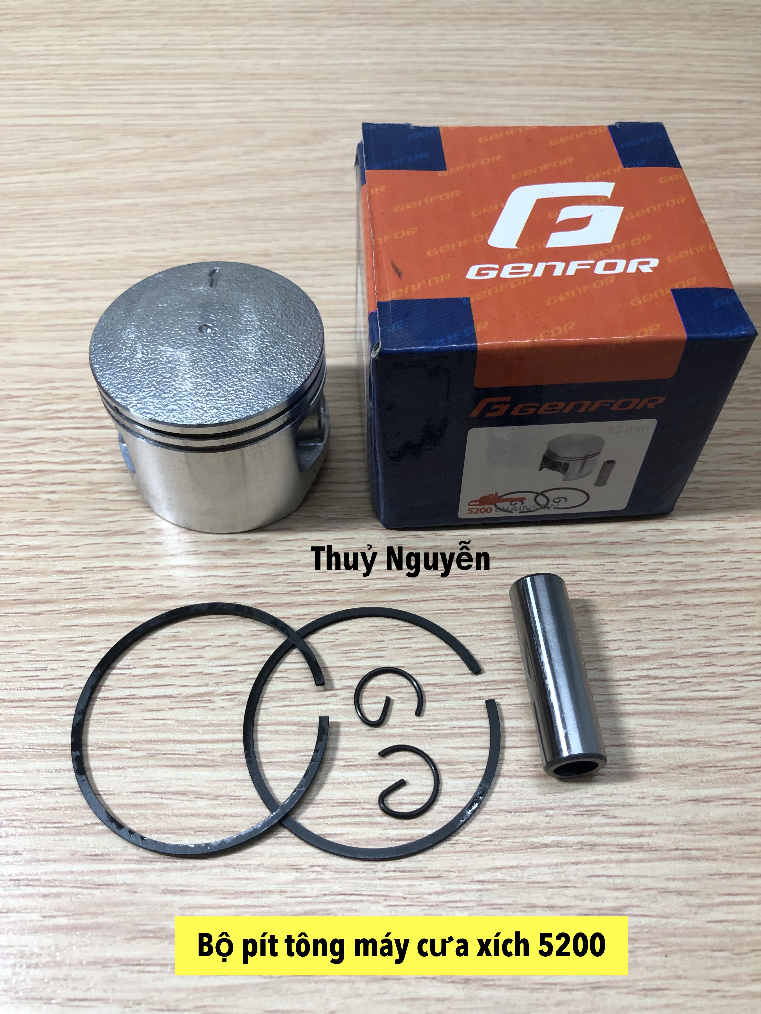 Bộ pít tông 45mm máy cưa 5200, 5900, 52cc
