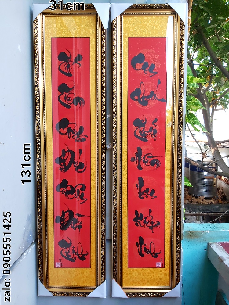 Hoành phi câu đối tổ tiên, khung kính đầy đủ. Quà tặng nhà thờ, ông bà, cha mẹ, quà tết