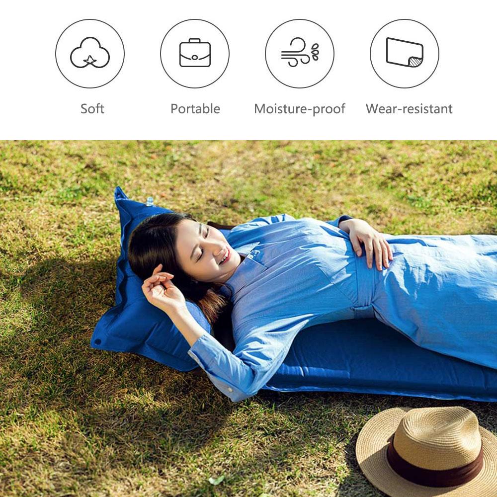 Zaofeng Outdoor Single Automatic Inflatable Cushion Sleeping Bag Camping Mat Fast Filling Air Moisture-proof Hiking