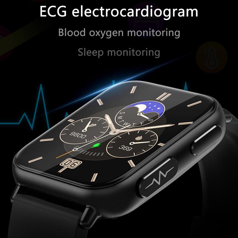 2023 Mới không xâm lấn đường ECG PPG Đồng hồ thông minh Men Nhịp tim Oxygen Sức khỏe SMARTWATCH Women Waterproof Sports