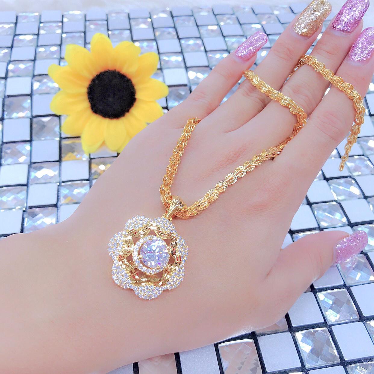 Dây chuyền nữ xi dát vàng 18k cao cấp EKH567