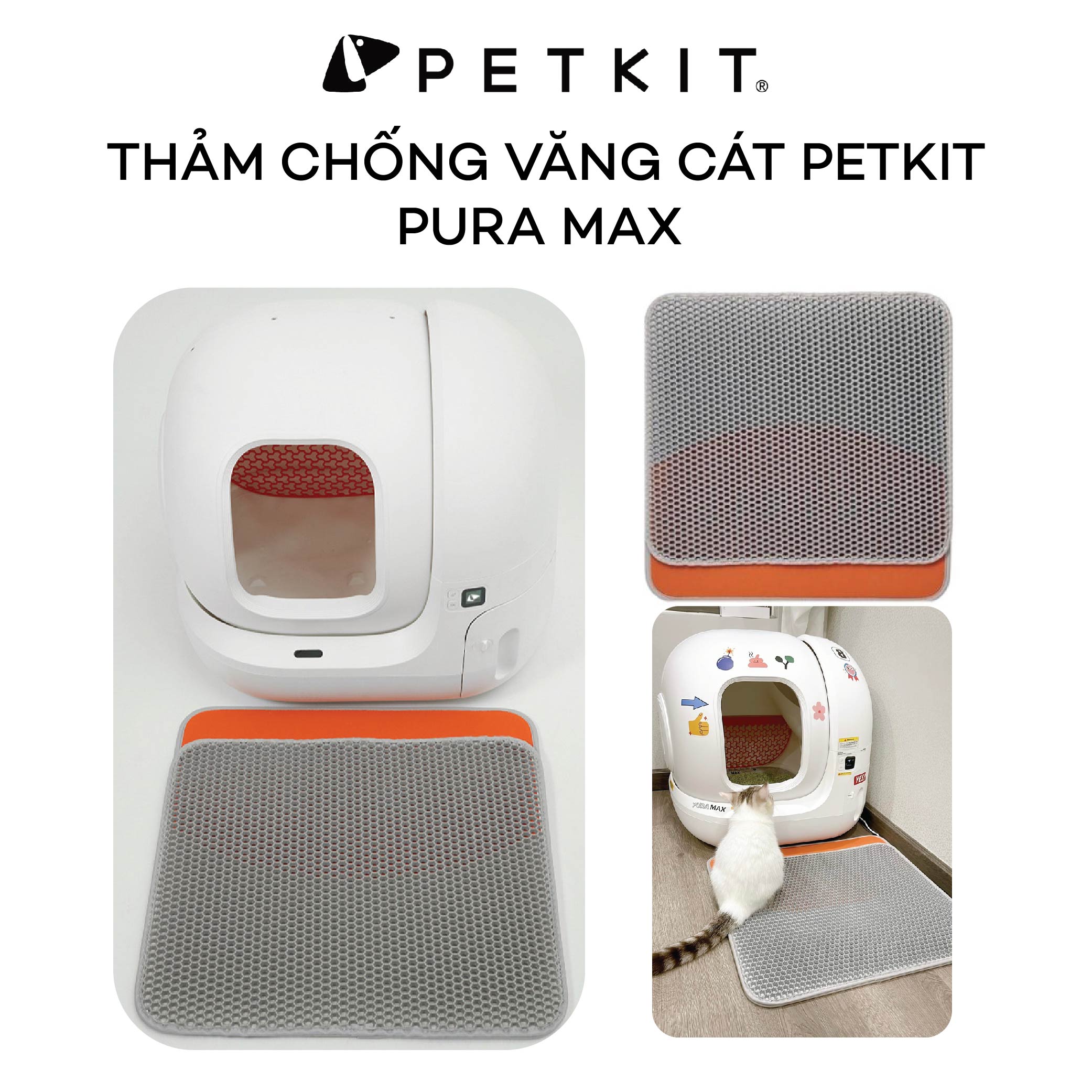 Thảm Chống Văng Cát Dùng Cho Máy Vệ Sinh Tự Động Petkit Pura Max Pura X