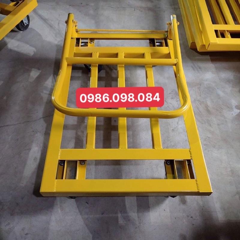 Xe đẩy hàng, xe kéo hàng 4 bánh có thể gập gọn, kích thước 65*100 tải trọng 500kg