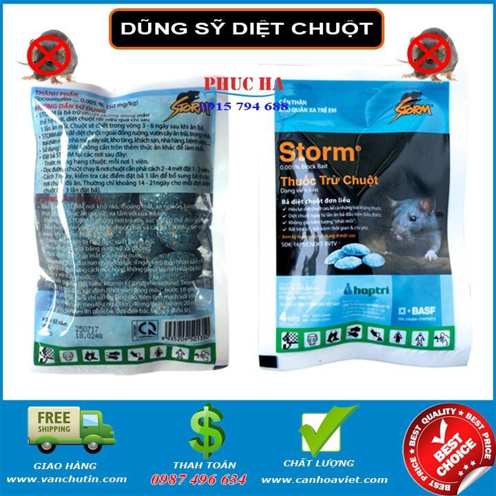 Thuốc diệt chuột Storm 2 gói 40 Viên, Bả diệt chuột sinh học hiệu quả