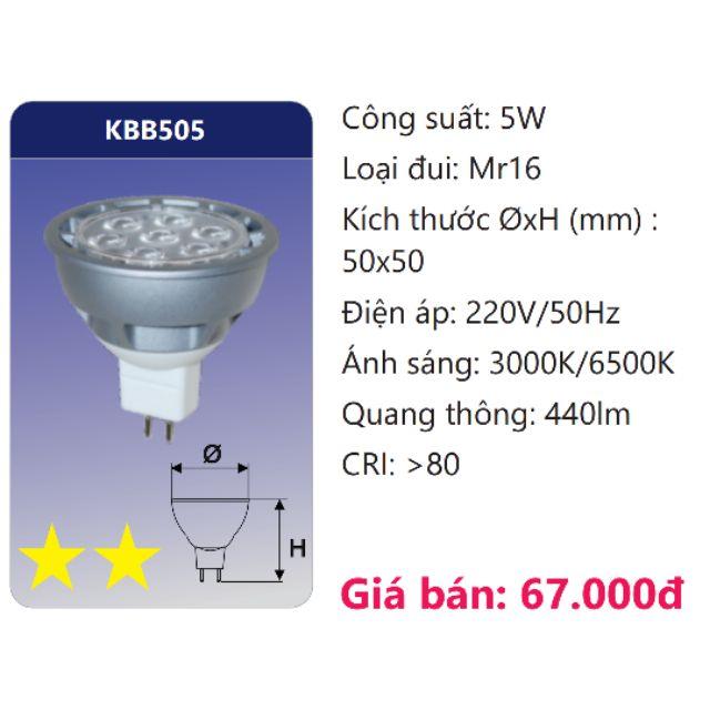 Bóng Led Đui ghim Duhal KBB505 5W/ Bóng Led đui ghim