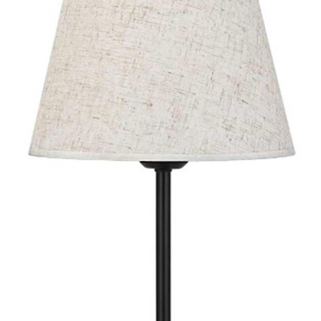 2xMetal Bedside Table Lamps Base 3-Way Dimmable Fabric Lampshade Desk Light