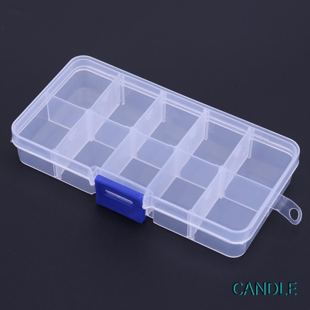 Hộp Đựng Mồi Câu Cá Bằng Nhựa Trong Suốt 10 Ngăn