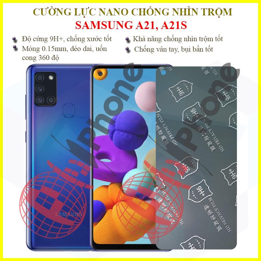 Dán chống nhìn trộm dành cho Samsung A21, A21s - Dán cường lực dẻo nano 9H+