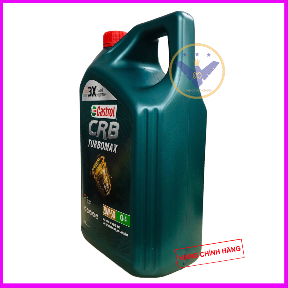 Bộ 2 Dầu nhớt ô tô Castrol CRB Turbomax 20W-50 can 5L API CH-4