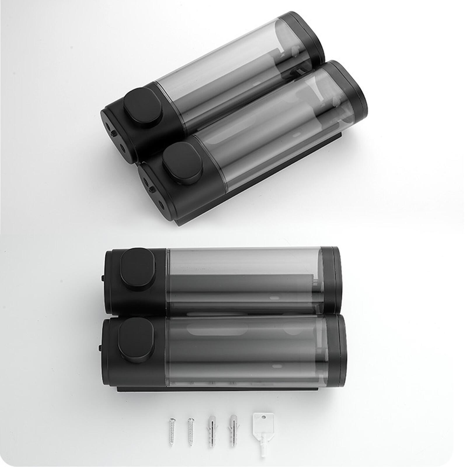 Bộ 2 Hộp Đựng Xà Phòng Gắng Tường Bathroom Shower Dispenser Black
