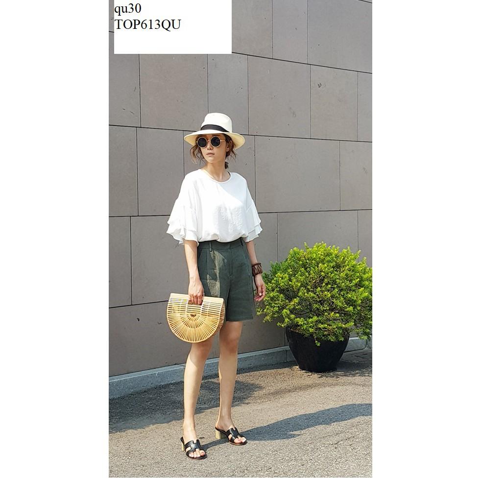 TOP505 ÁO KIỂU NỮ TAY XẾP TẦNG