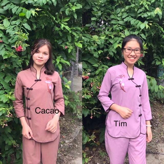 Đồ đi chùa _ thời trang nữ đi chùa_ đồ lam _ đồ phật tử cổ tàu