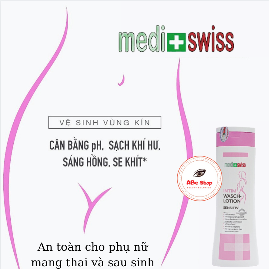 DUNG DỊCH VỆ SINH PHỤ NỮ MEDI+SWISS DÀNH CHO PHỤ NỮ MANG THAI VÀ SAU SINH - ITIM WASCH-LOTION SENSITIV 300ml