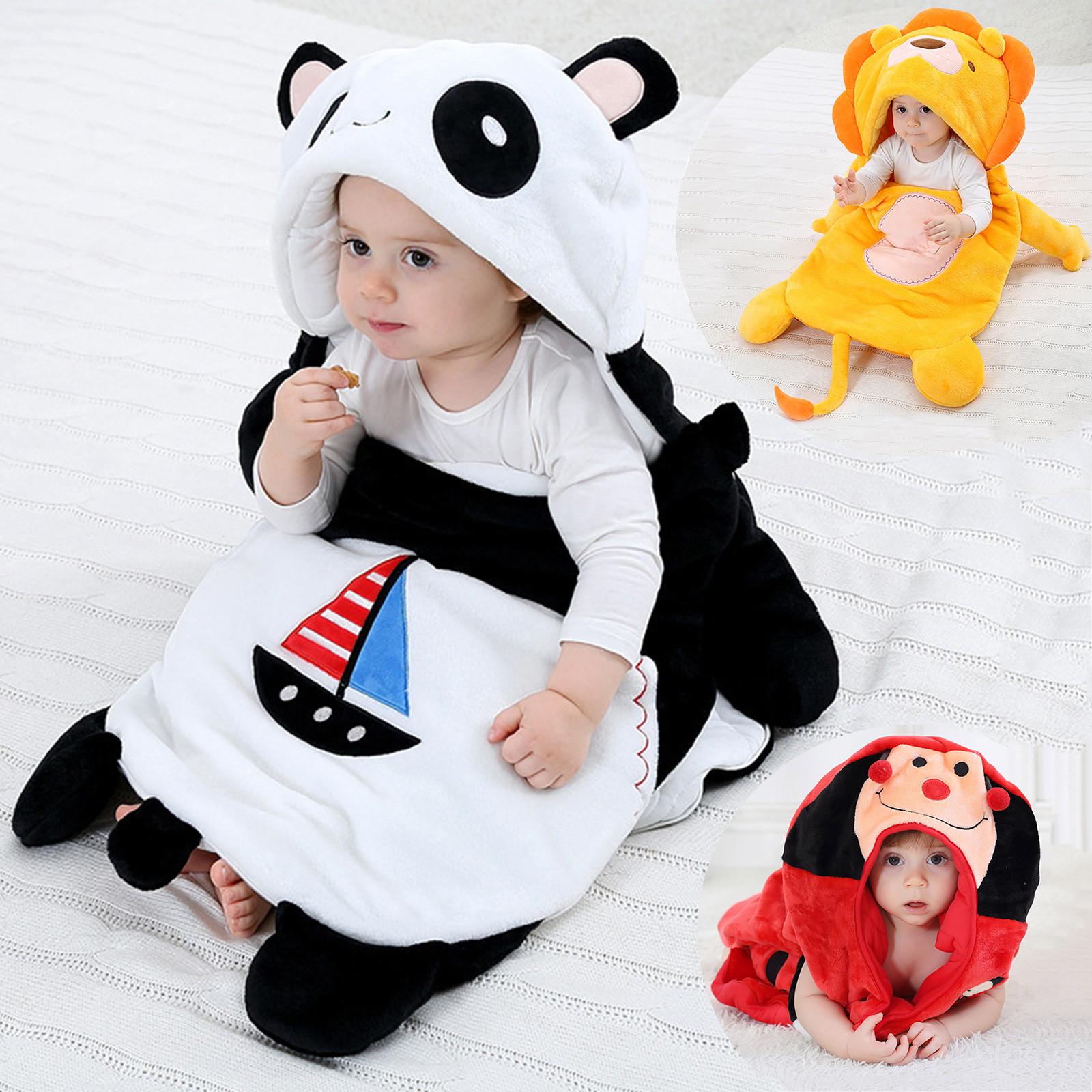 Cho Bé Bé Túi Ngủ Trẻ Em Ngủ Bao Thu Đông Đặc Nguyên Chất Cotton Túi Ngủ Cho Bé Trong Hình Dạng Động Vật