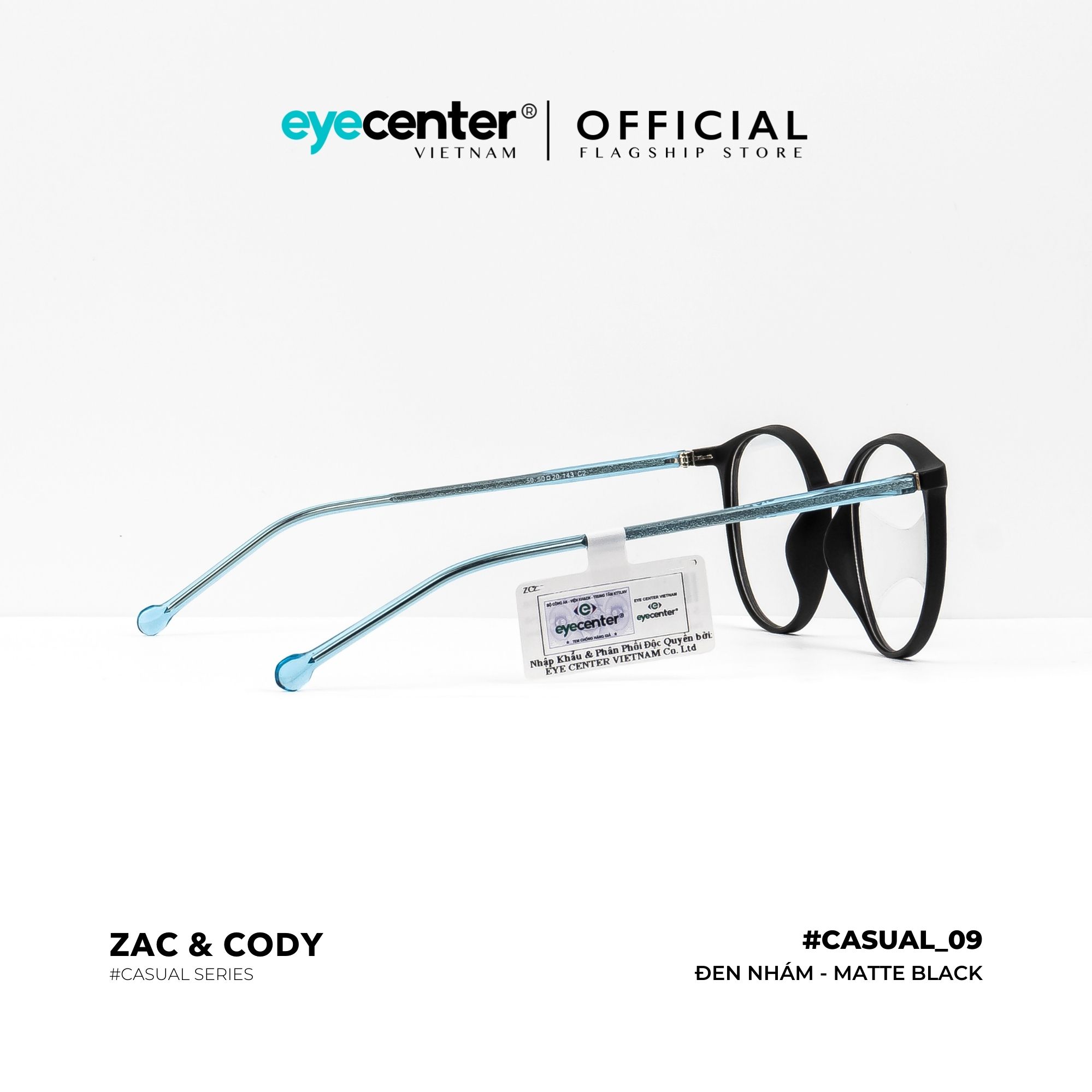 Gọng kính cận nam nữ chính hãng C09-S by Zac Cody nhập khẩu Eye Center Vietnam