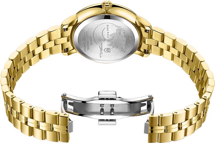 Đồng hồ nữ mặt xà cừ chính hãng Thụy Sĩ TOPHILL TE037L.M2037