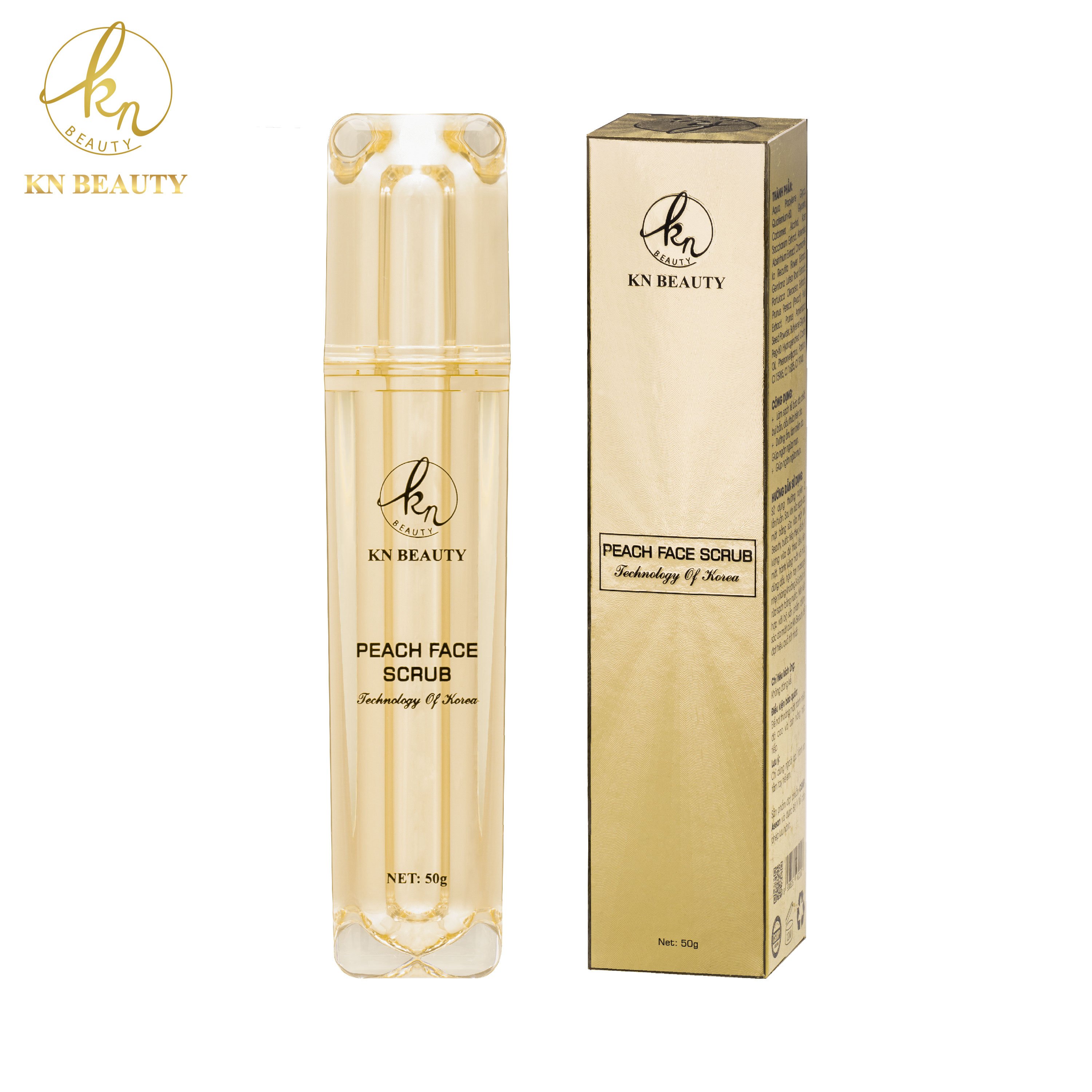 Tẩy Tế Bào Chết Tinh Chất Đào KN Beauty - Peach Face Scrub 50g tặng mẫu thử mini