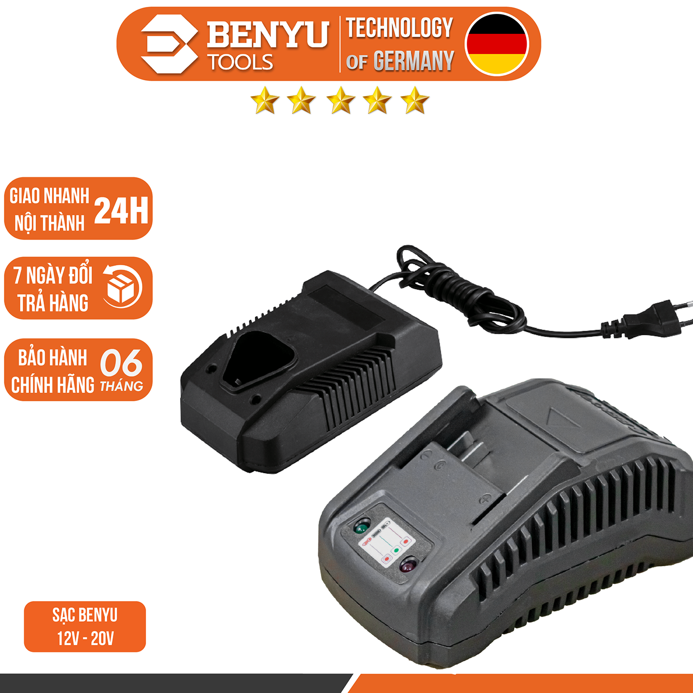 Sạc pin máy khoan, máy mài, 20v 2.0Ah 4.0Ah BENYU TOOLS