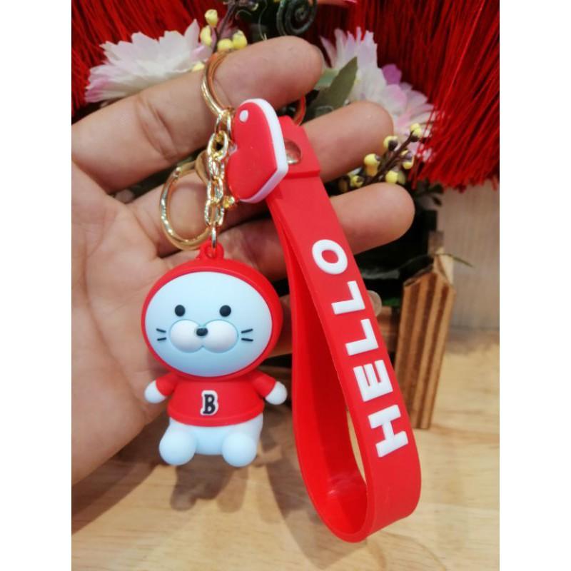 MÓC KHÓA NHÂN VẬT HOẠT HÌNH SILICON DÂY HELLO HÀNG ĐẸP