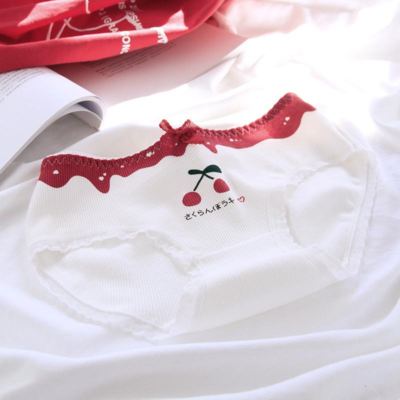 Quần Lót Nữ Cotton Kháng Khuẩn Thời Trang Cherry Đôi Ngang Eo Hàng Loại Đẹp.