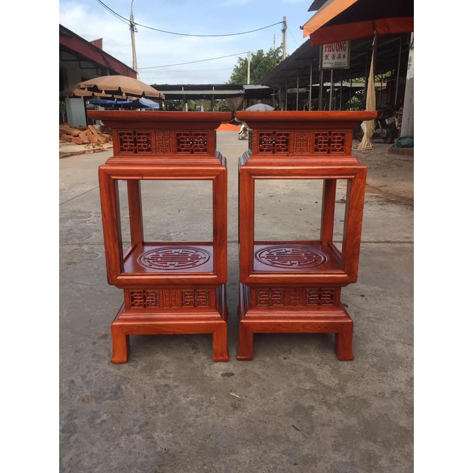 Đôn đèn gỗ hương đá (cao 60xm, mặt 30x30cm)