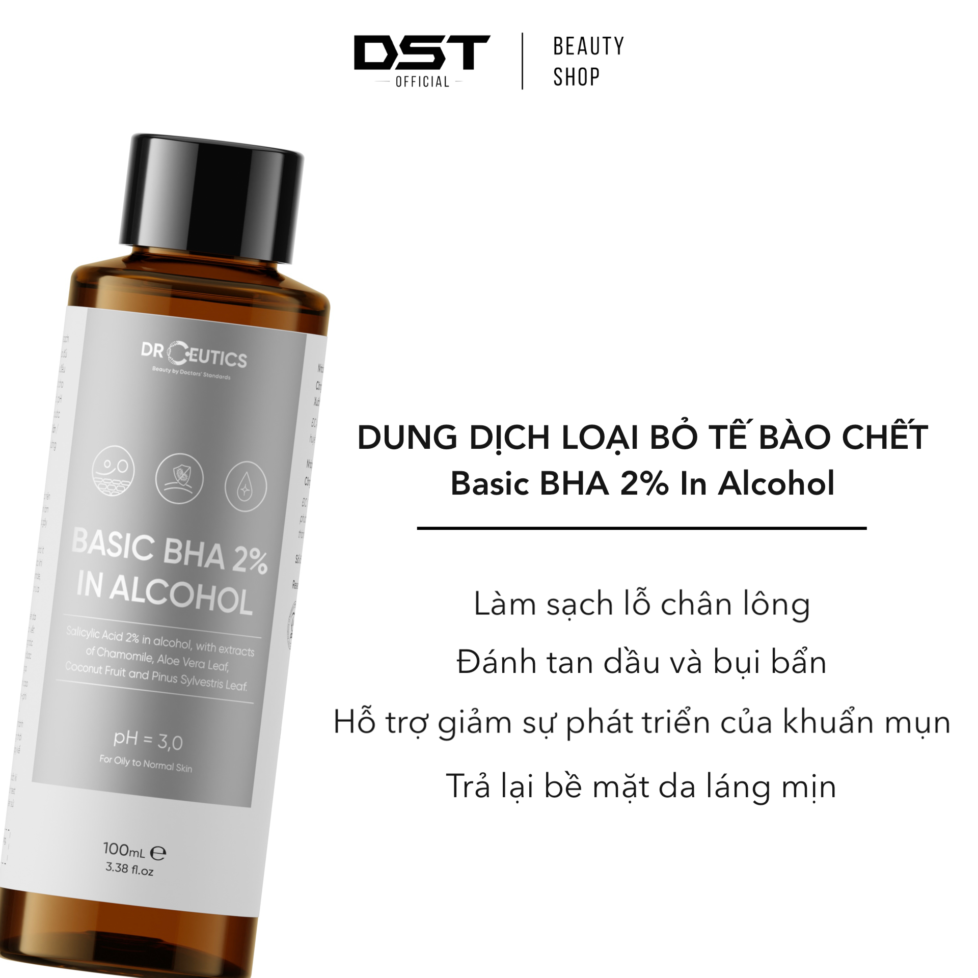 Toner Làm Sạch Và Cân Bằng Da DrCeutics BHA 2