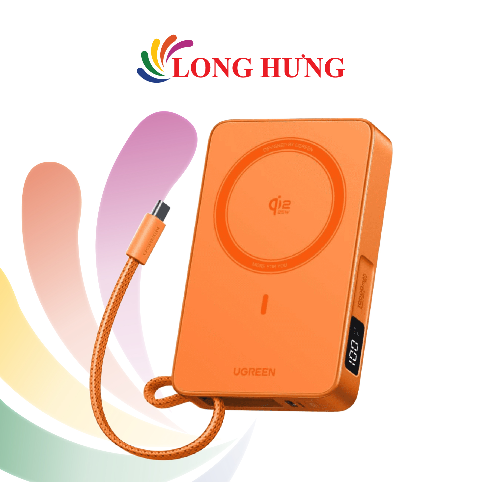 Sạc dự phòng từ tính Ugreen Power Bank Magnetic Wireless 25W 10000mAh PB773 - Hàng chính hãng