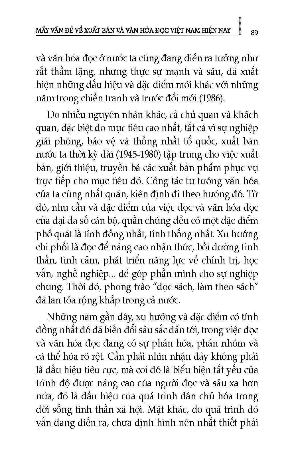 Mấy Vấn Đề Về Xuất Bản Và Văn Hoá Đọc Việt Nam Hiện Nay