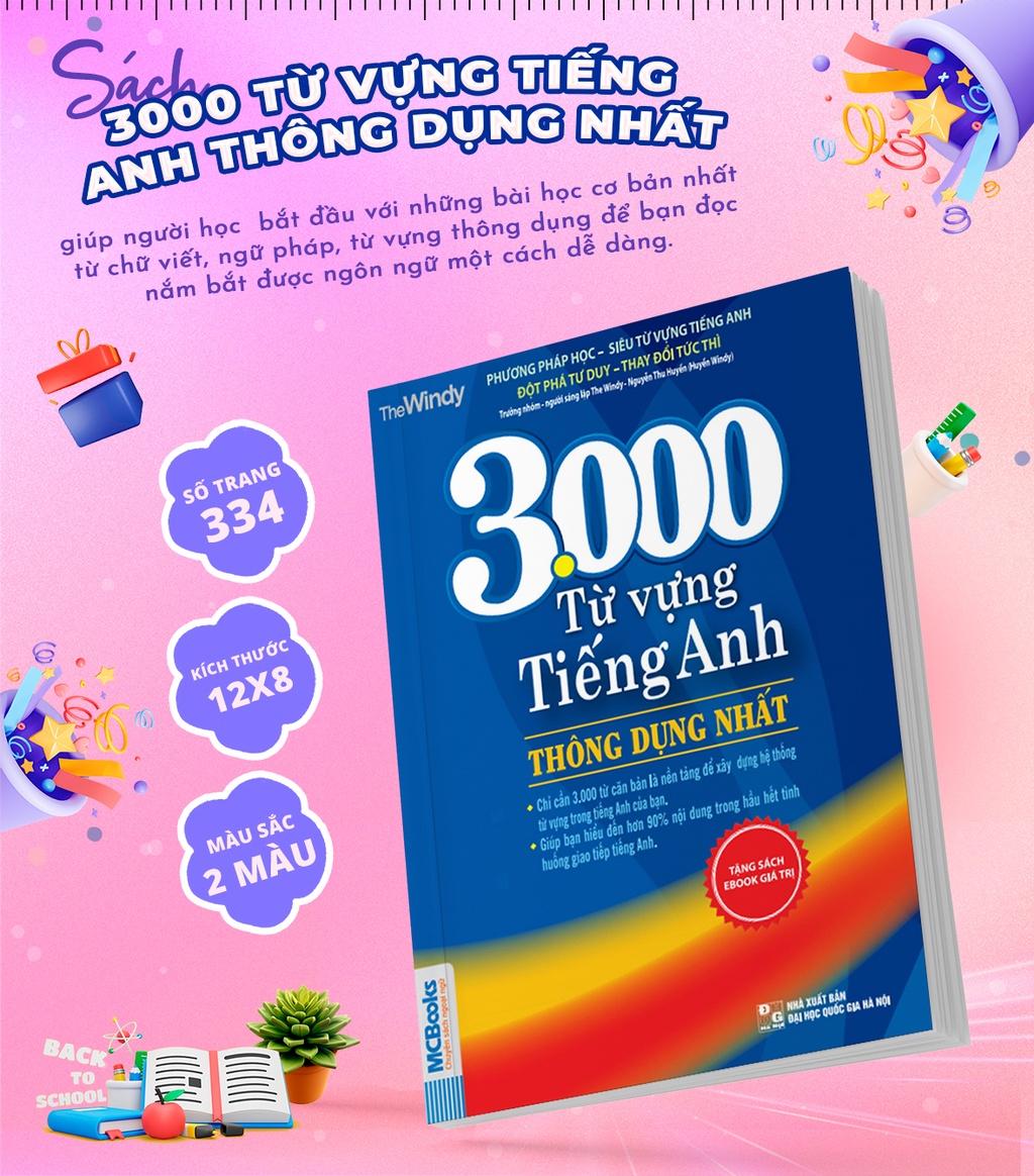 Sách - 3000 Từ Vựng Tiếng Anh Thông Dụng Nhất Dành Cho Người Học Cơ Bản