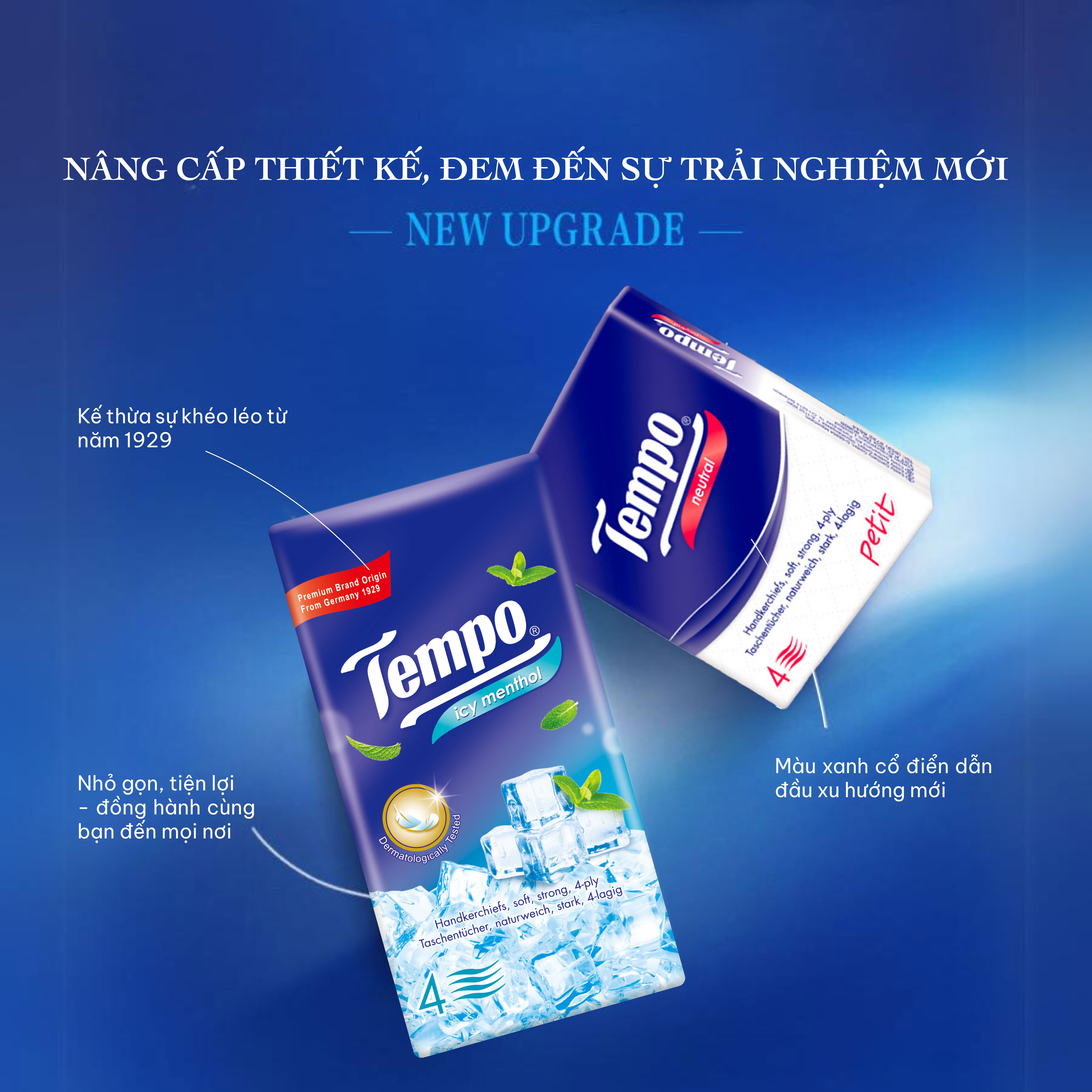 [LỐC 10 GÓI] Khăn giấy bỏ túi cao cấp Tempo Regular - 4 lớp bền dai, được kiểm nghiệm da liễu - Thương hiệu Đức (10 Gói/Lốc)