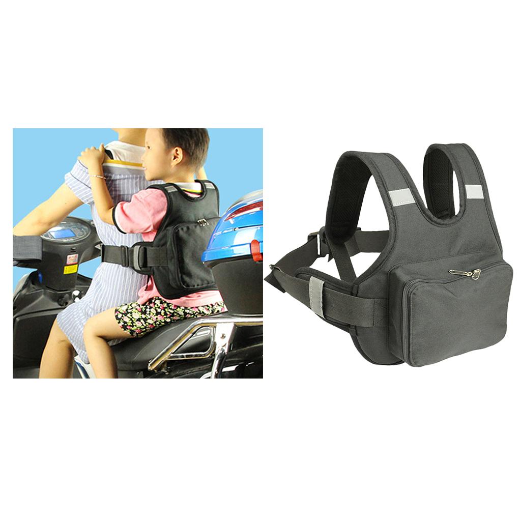2 Pieces Motorcycle Bicycle Child Safety Belt Bike Safety Seat Strap Harness