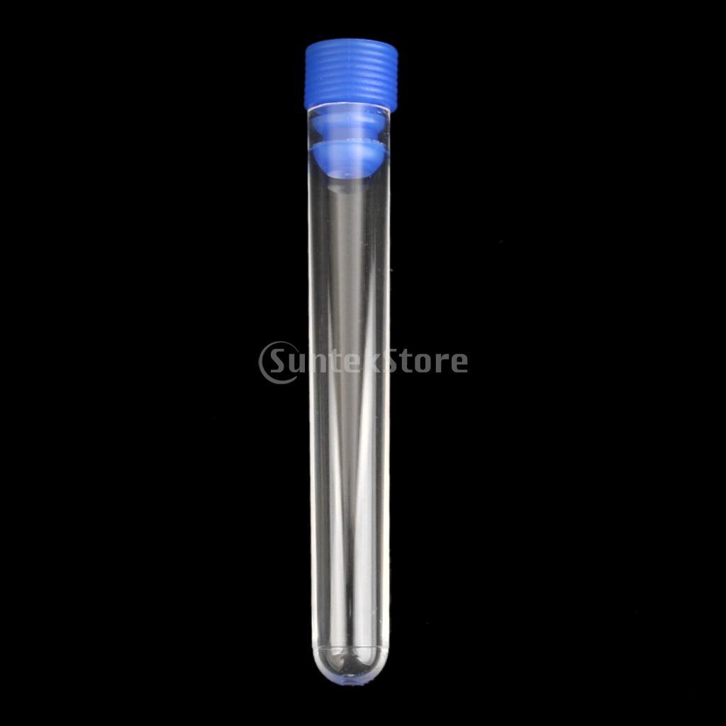 40 Tube - 16x100mm Clear Plastic Test Tube Set with Cap