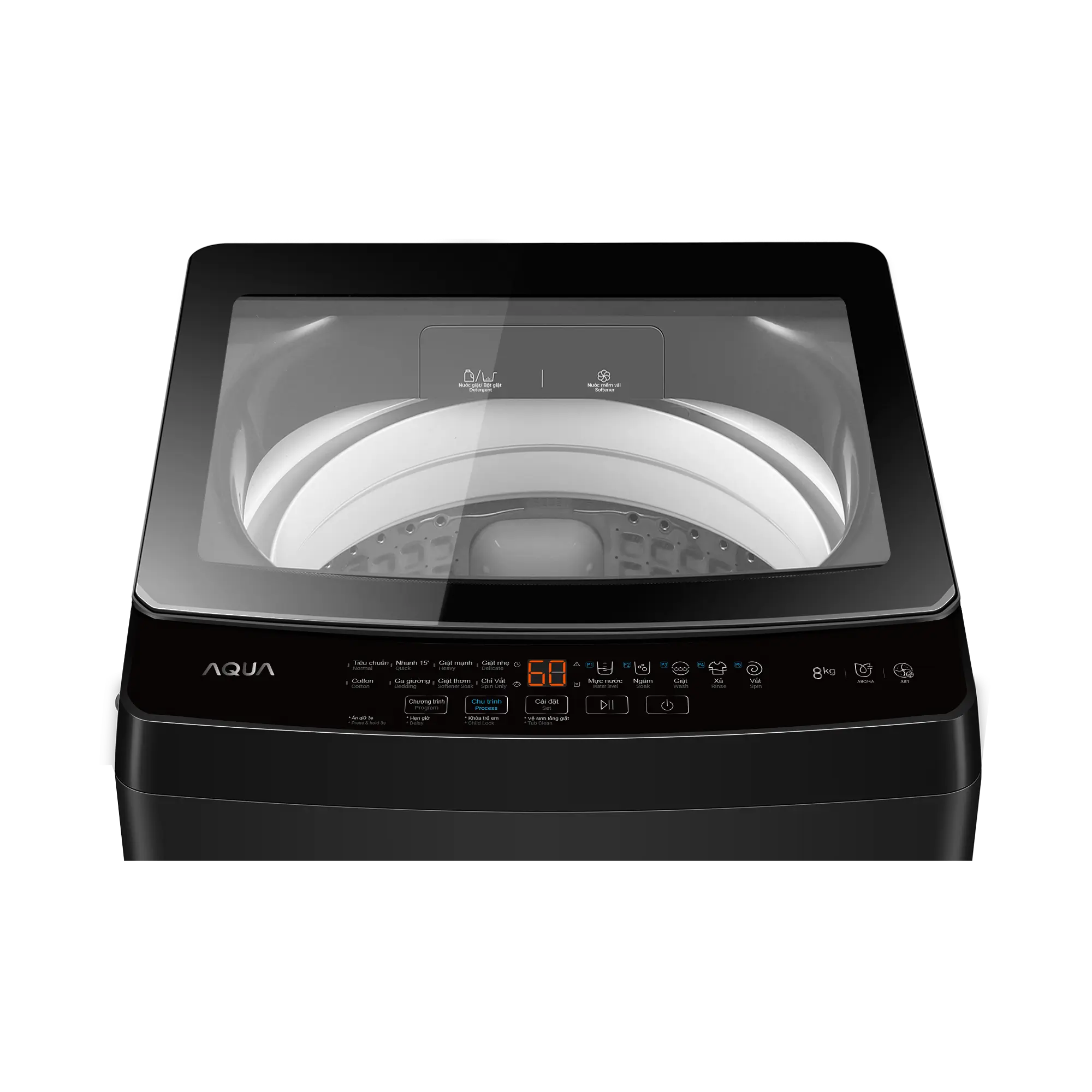 Máy giặt Aqua 8 kg AWM8-316K(B) - Bảo hành 2 năm - Hỗ trợ lắp đặt - Hàng chính hãng