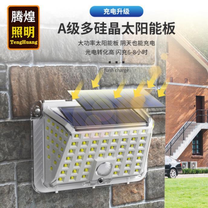 Đèn Led Năng Lượng Mặt Trời cảm ứng chuyển động 80 Led, Cob