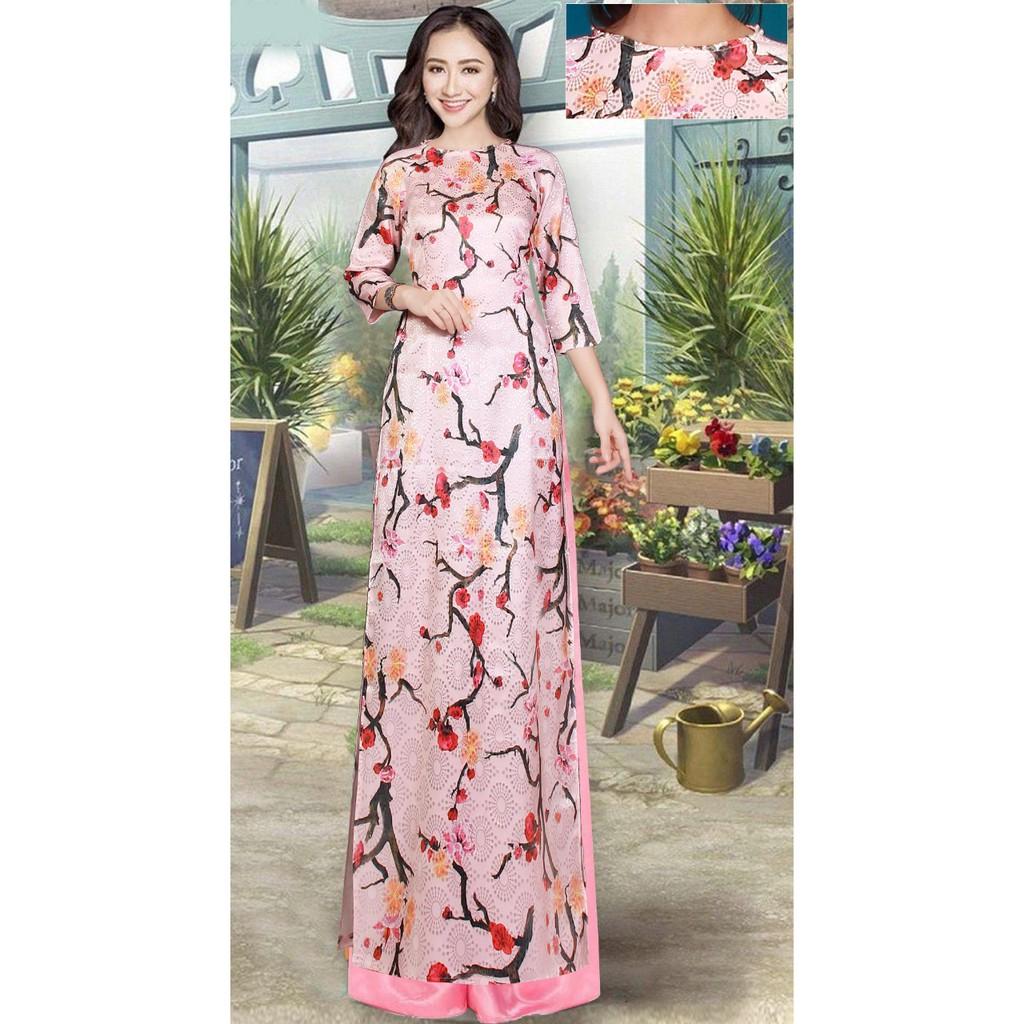 GIÁ XƯỞNG - Áo dài truyền thống lụa in 3D