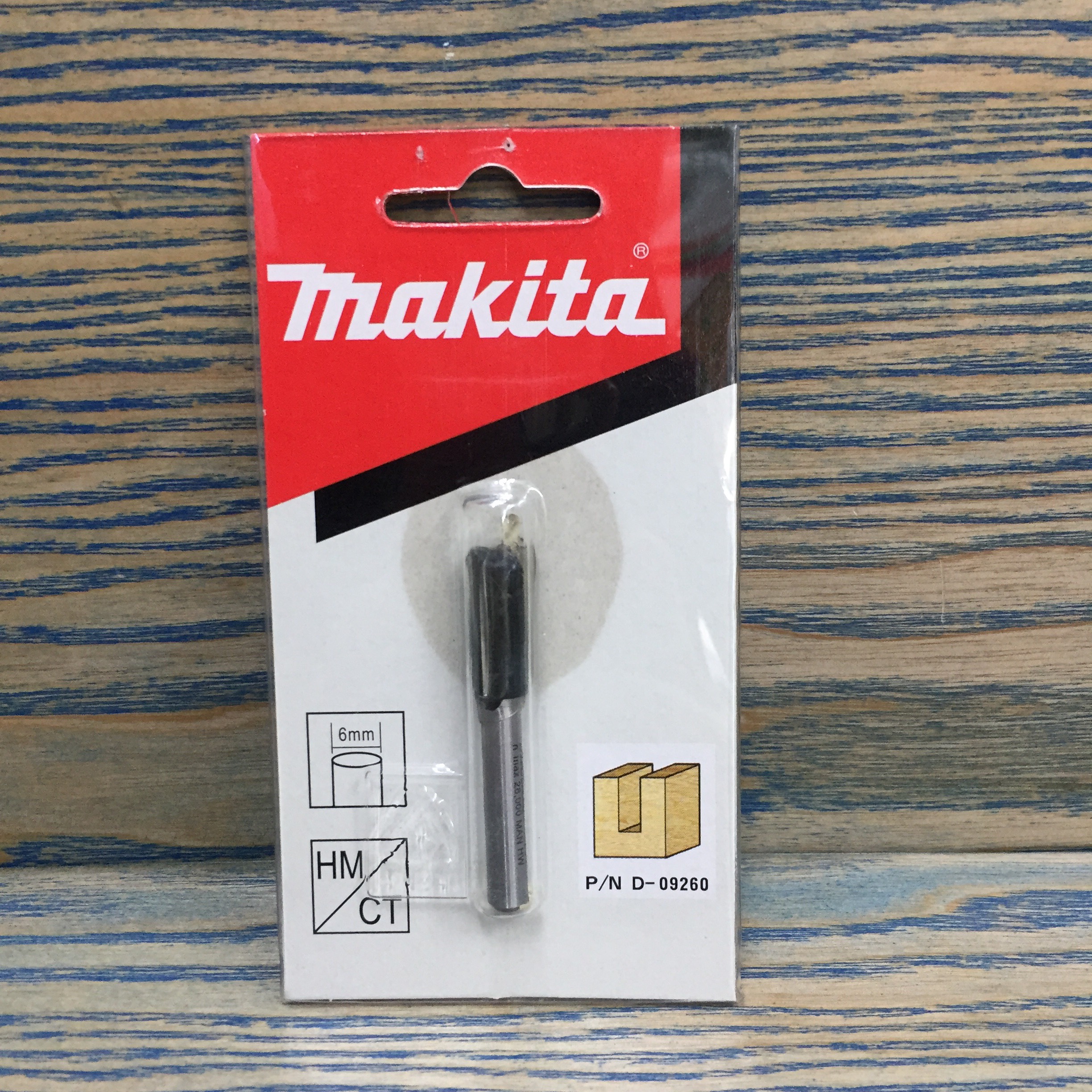 Mũi phay thẳng 2 lưỡi Makita (cốt 6mm) D-09260