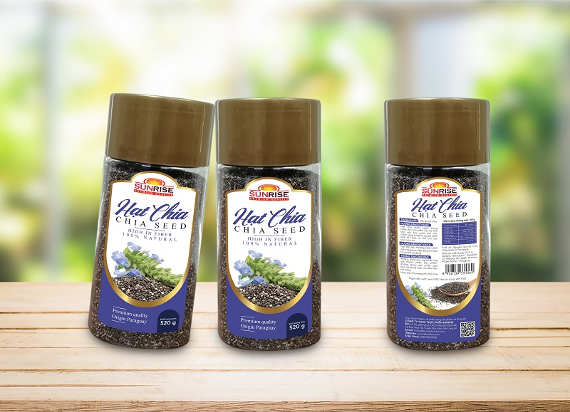 Hạt Chia nguyên chất Sunrise hũ 520g
