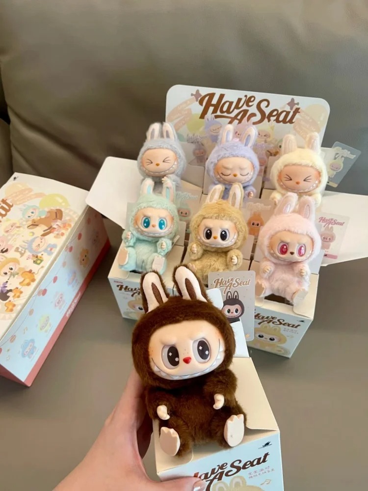 Gấu labubu móc khoá popmart V1V2 trò chơi labubu giá rẻ đồ chơi labubu mini 17cm