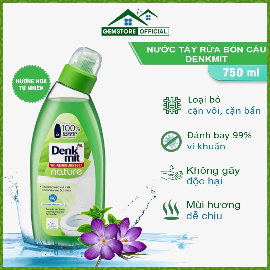 Dung Dịch Tẩy Rửa Bồn Cầu, Nhà Vệ Sinh Denkmit, Dung Tích 750ml, Hương Hoa Tự Nhiên, Nhập Đức