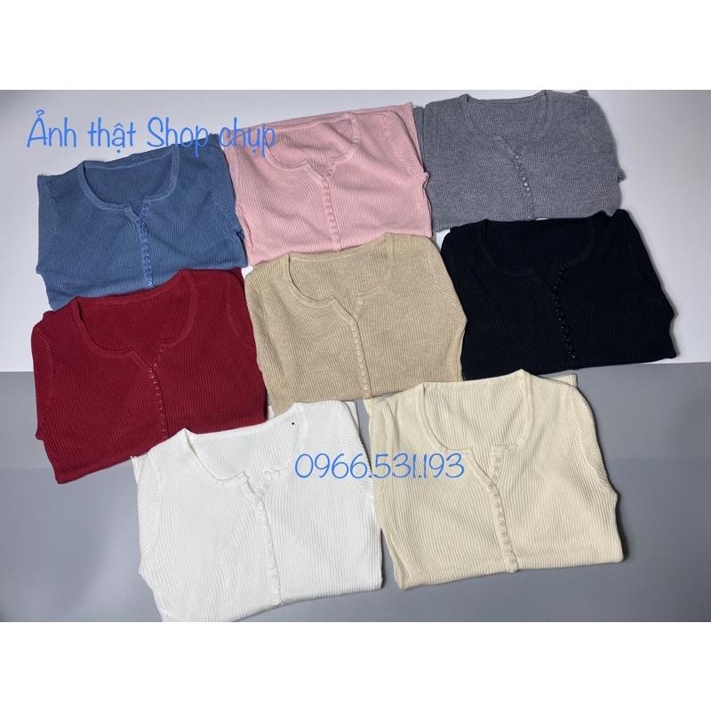 MS205 Áo len lông cừu dài tay cúc dọc