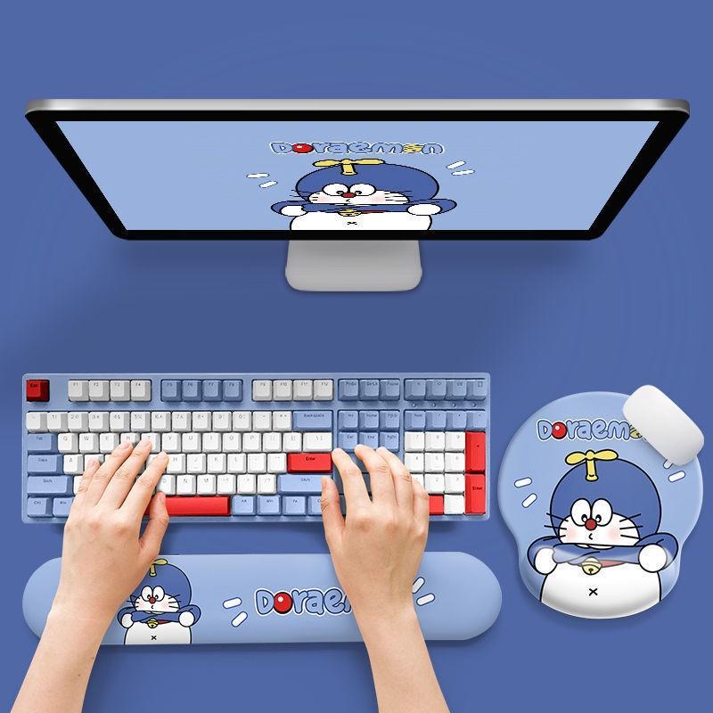 Tấm Lót Chuột Và Bàn Phím Bằng Silicon Mềm Hình Doraemon 3D Dành Cho Nam